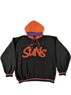 Vintage 90s Starter Phoenix Suns NBA Double Hood Hoodie Sweatshirt Mens Size XL